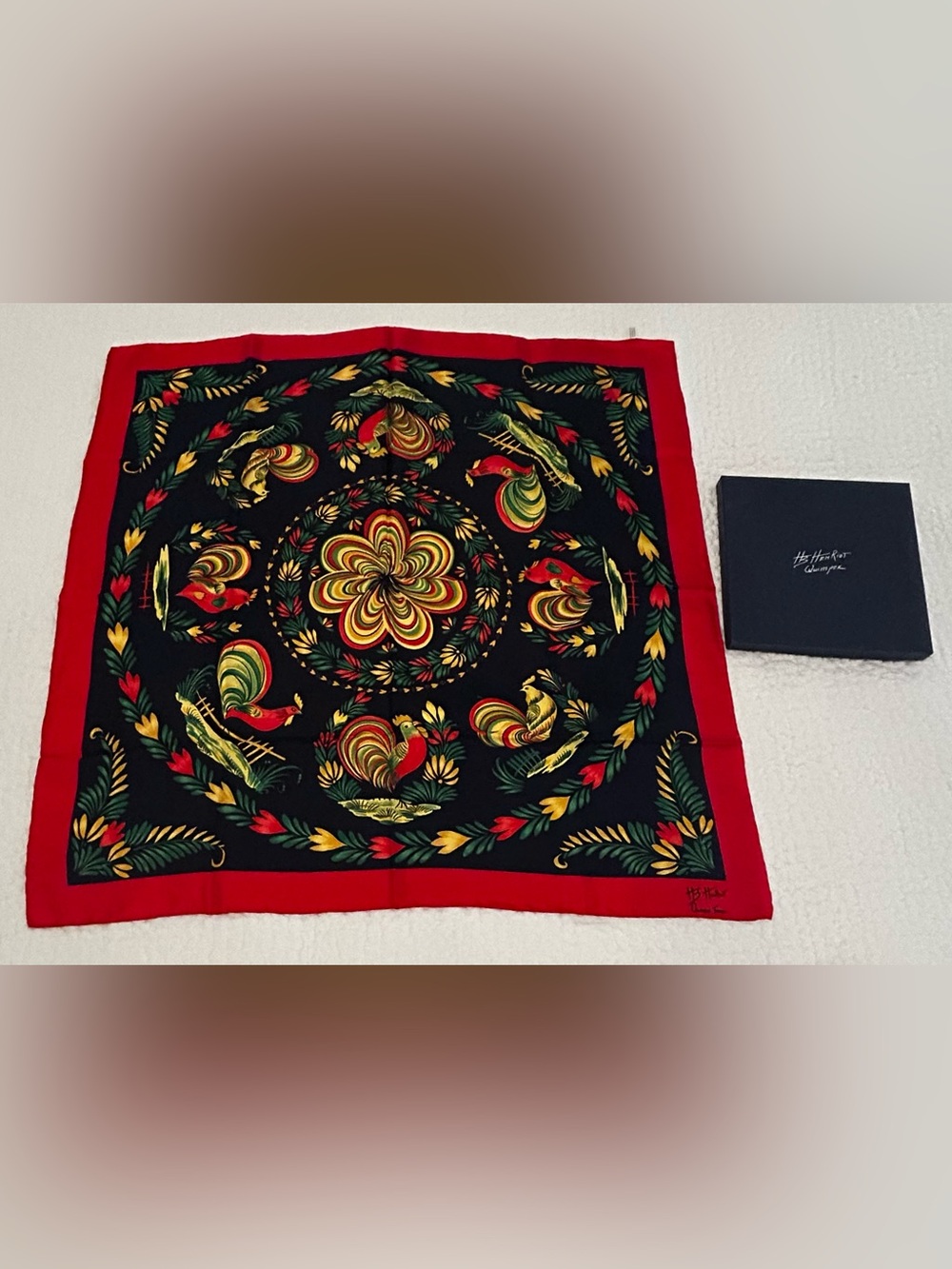 Henriot Quimper Square Silk Scarf “34